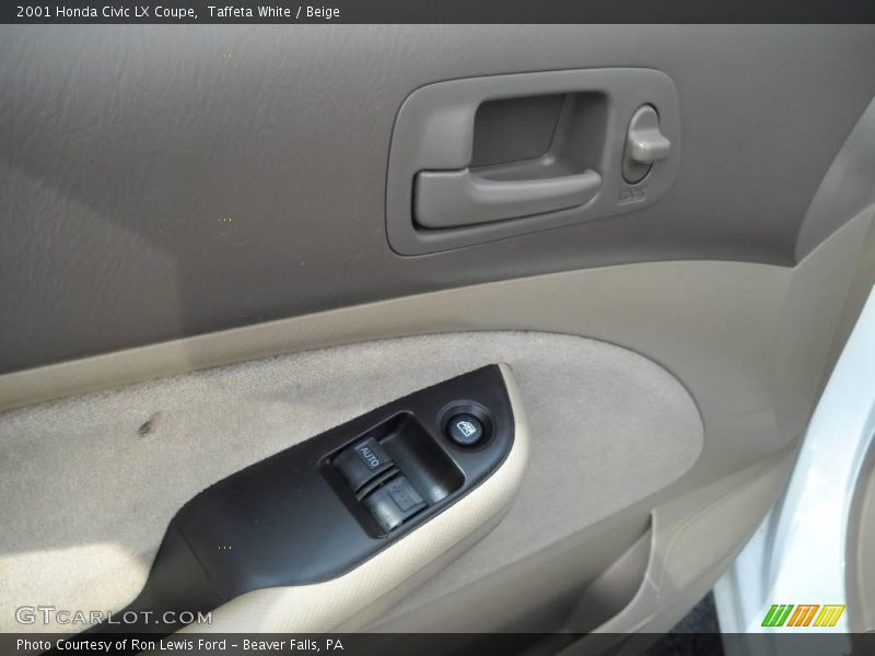Taffeta White / Beige 2001 Honda Civic LX Coupe