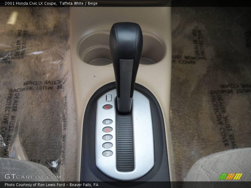 Taffeta White / Beige 2001 Honda Civic LX Coupe