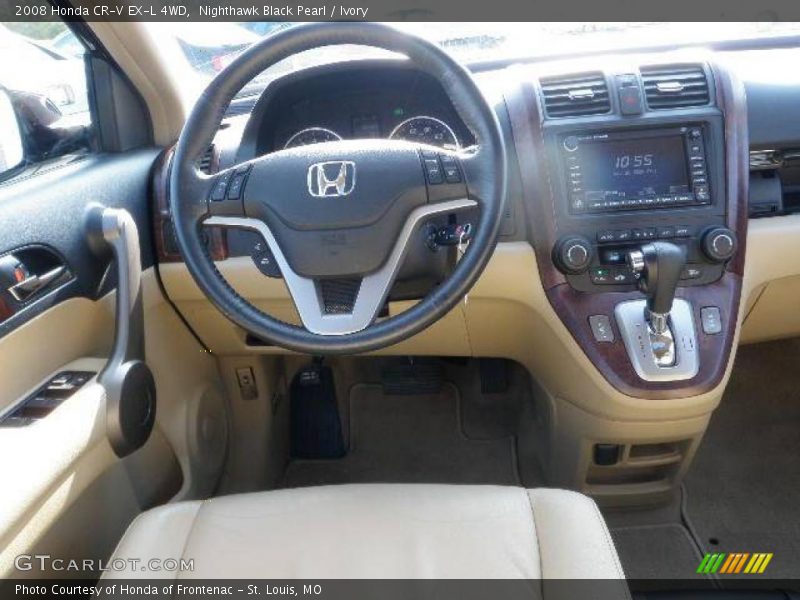 Nighthawk Black Pearl / Ivory 2008 Honda CR-V EX-L 4WD