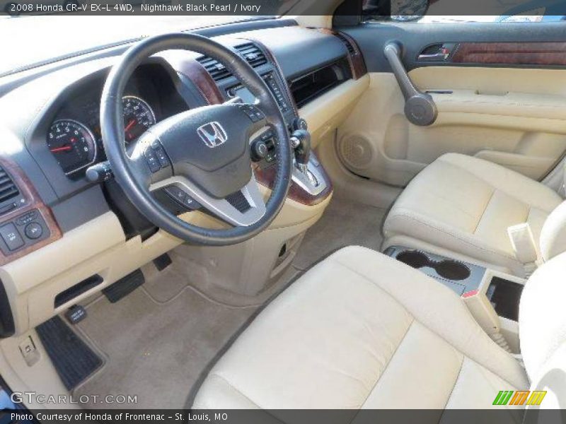 Nighthawk Black Pearl / Ivory 2008 Honda CR-V EX-L 4WD