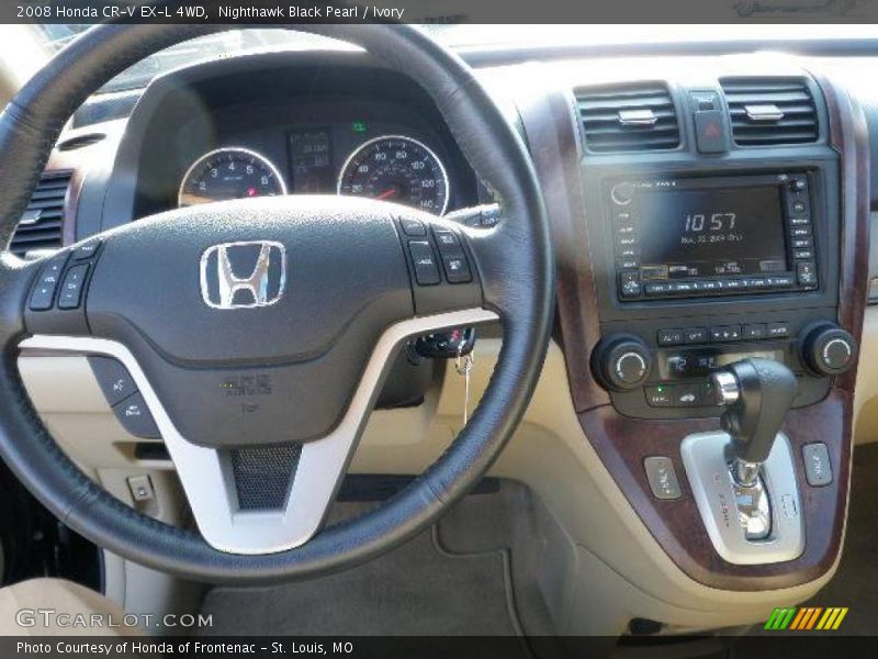 Nighthawk Black Pearl / Ivory 2008 Honda CR-V EX-L 4WD