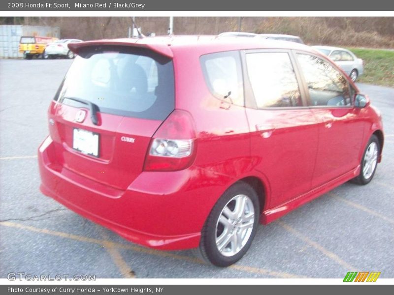 Milano Red / Black/Grey 2008 Honda Fit Sport