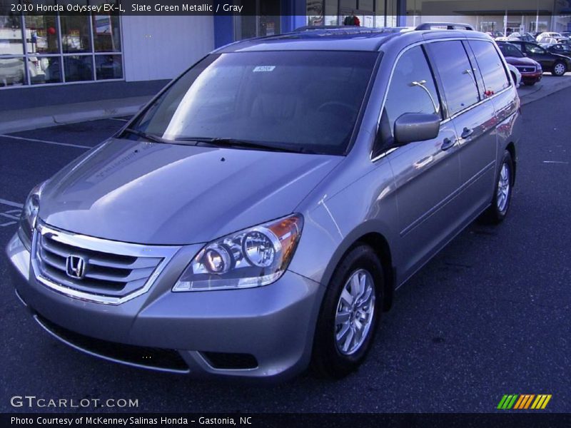 Slate Green Metallic / Gray 2010 Honda Odyssey EX-L