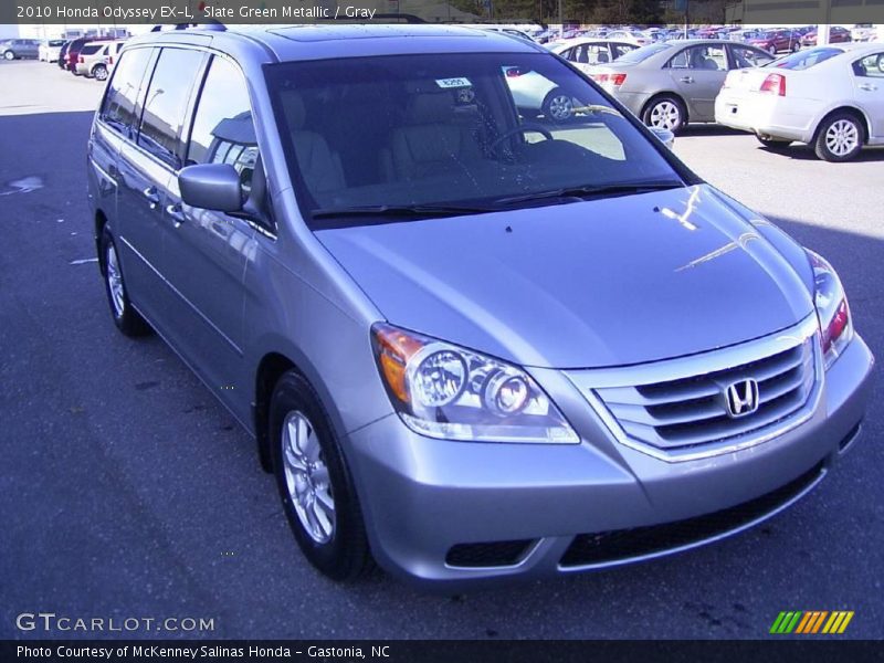 Slate Green Metallic / Gray 2010 Honda Odyssey EX-L