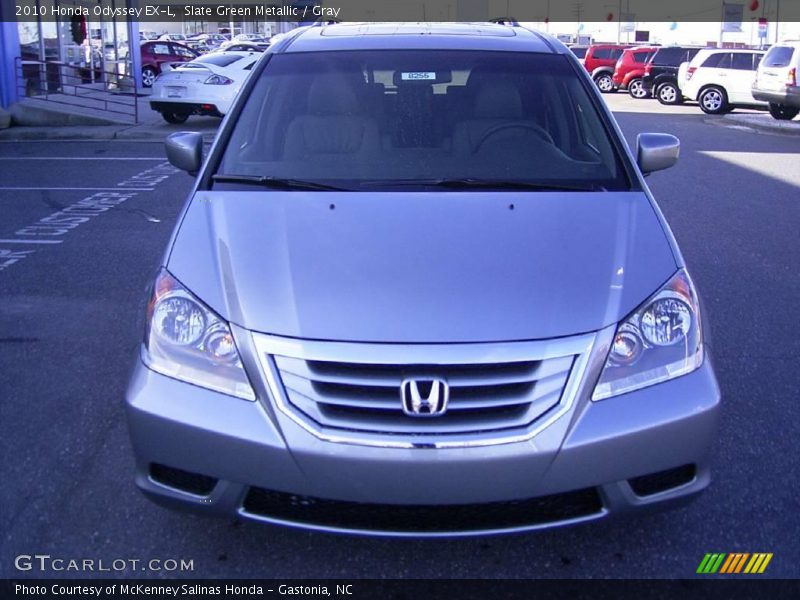 Slate Green Metallic / Gray 2010 Honda Odyssey EX-L