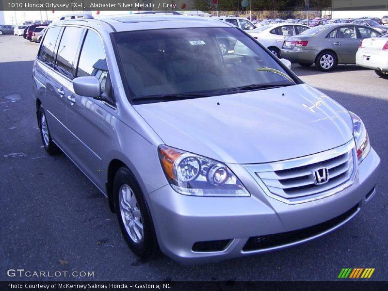 Alabaster Silver Metallic / Gray 2010 Honda Odyssey EX-L