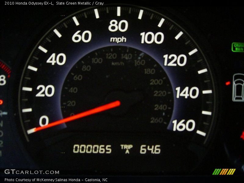Slate Green Metallic / Gray 2010 Honda Odyssey EX-L