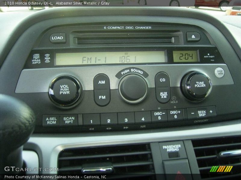 Alabaster Silver Metallic / Gray 2010 Honda Odyssey EX-L