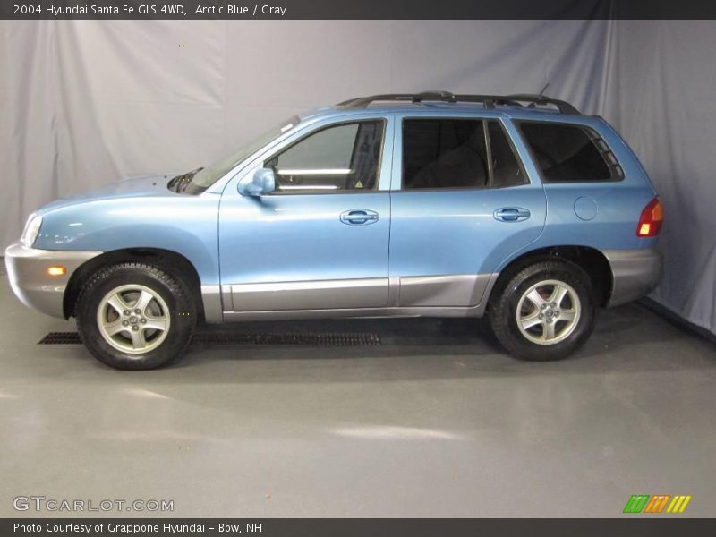 Arctic Blue / Gray 2004 Hyundai Santa Fe GLS 4WD