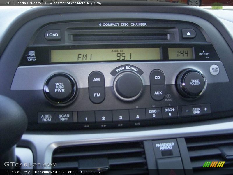 Alabaster Silver Metallic / Gray 2010 Honda Odyssey EX