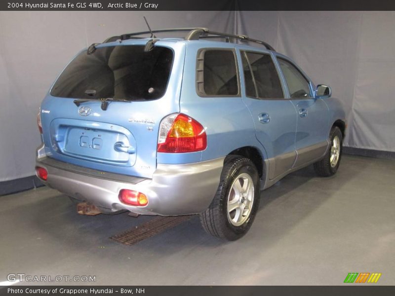 Arctic Blue / Gray 2004 Hyundai Santa Fe GLS 4WD