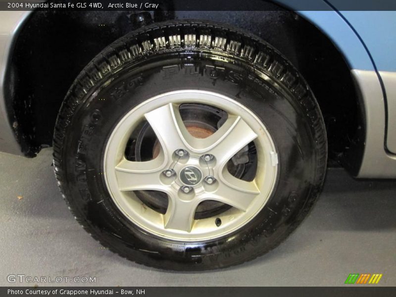 Arctic Blue / Gray 2004 Hyundai Santa Fe GLS 4WD