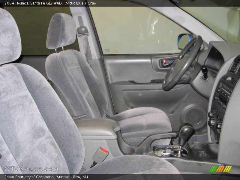 Arctic Blue / Gray 2004 Hyundai Santa Fe GLS 4WD