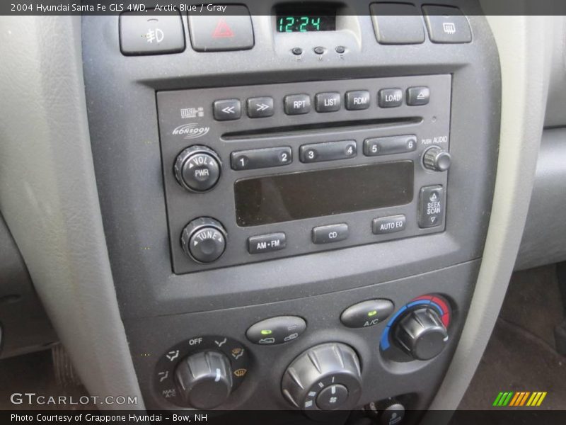 Arctic Blue / Gray 2004 Hyundai Santa Fe GLS 4WD