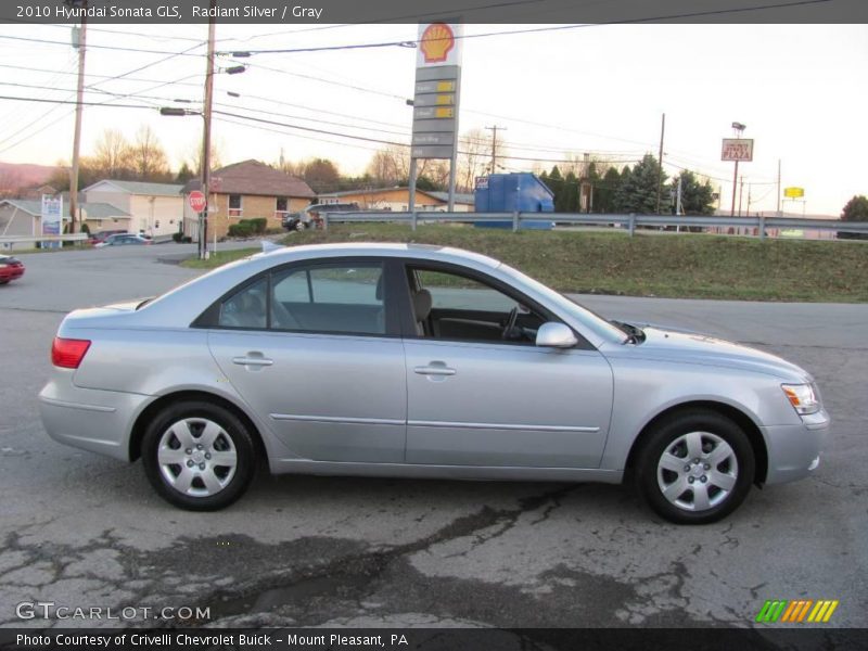 Radiant Silver / Gray 2010 Hyundai Sonata GLS