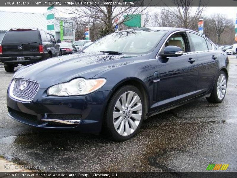 Indigo Blue Metallic / Champagne/Truffle 2009 Jaguar XF Premium Luxury