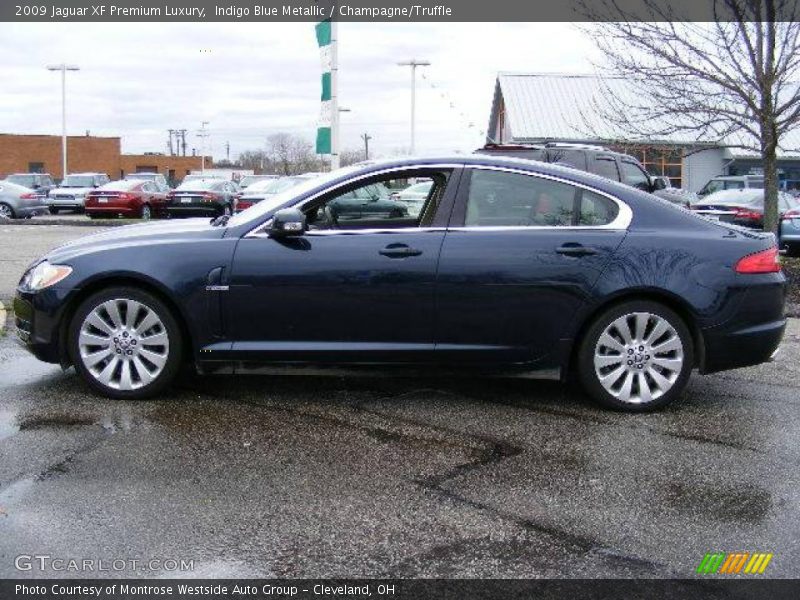 Indigo Blue Metallic / Champagne/Truffle 2009 Jaguar XF Premium Luxury