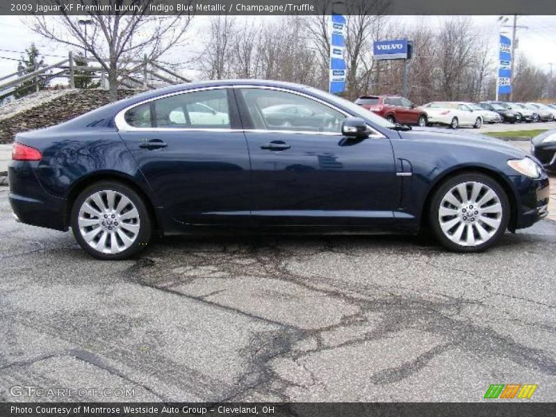 Indigo Blue Metallic / Champagne/Truffle 2009 Jaguar XF Premium Luxury
