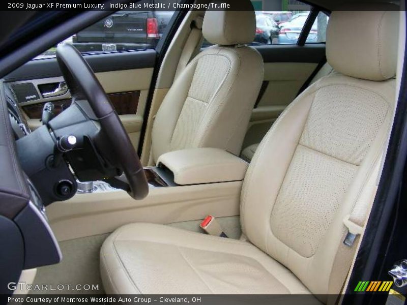 Indigo Blue Metallic / Champagne/Truffle 2009 Jaguar XF Premium Luxury