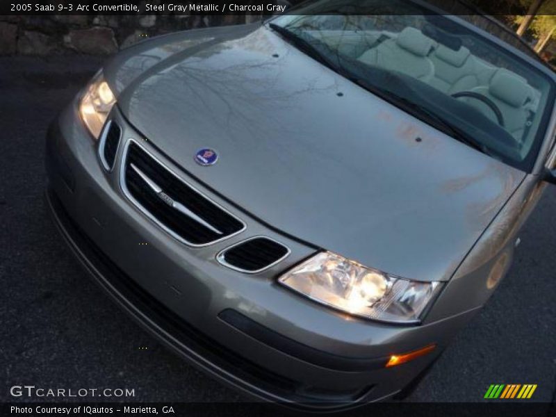 Steel Gray Metallic / Charcoal Gray 2005 Saab 9-3 Arc Convertible