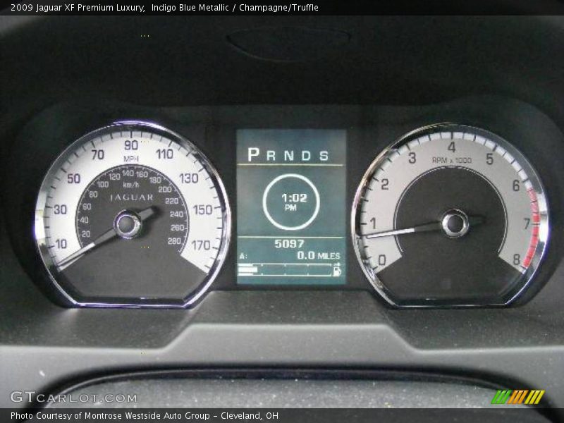 Indigo Blue Metallic / Champagne/Truffle 2009 Jaguar XF Premium Luxury
