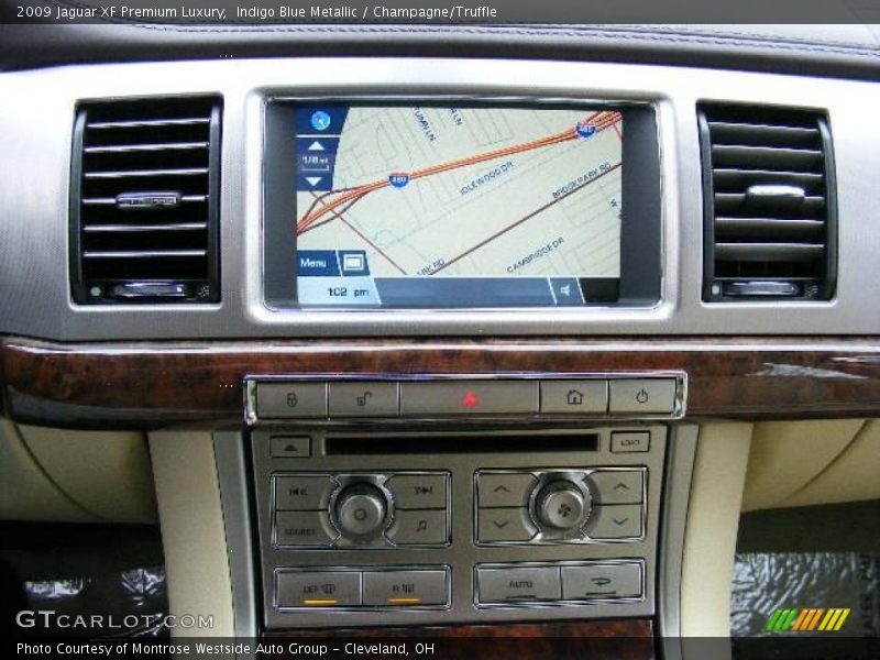Indigo Blue Metallic / Champagne/Truffle 2009 Jaguar XF Premium Luxury