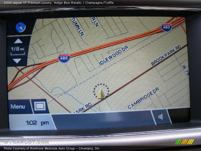 Indigo Blue Metallic / Champagne/Truffle 2009 Jaguar XF Premium Luxury