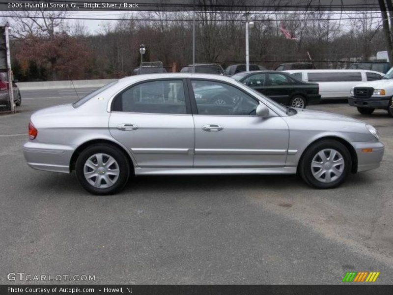 Bright Silver / Black 2005 Hyundai Sonata GL