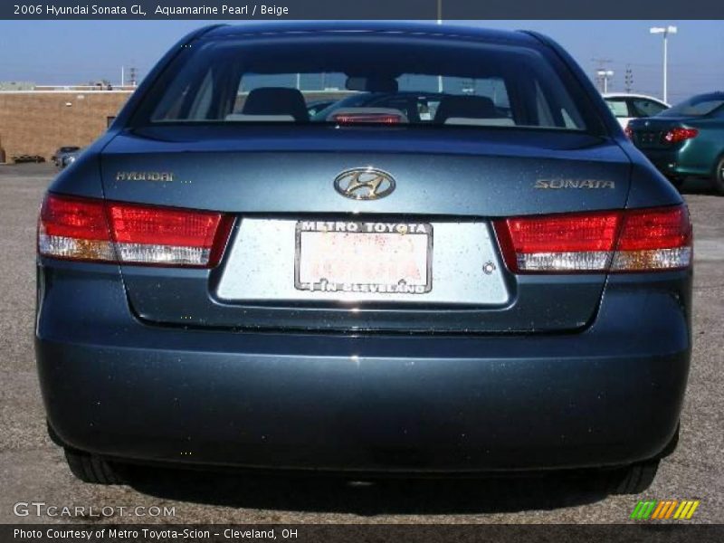 Aquamarine Pearl / Beige 2006 Hyundai Sonata GL