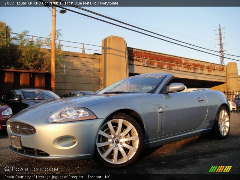 Frost Blue Metallic / Ivory/Slate 2007 Jaguar XK XK8 Convertible