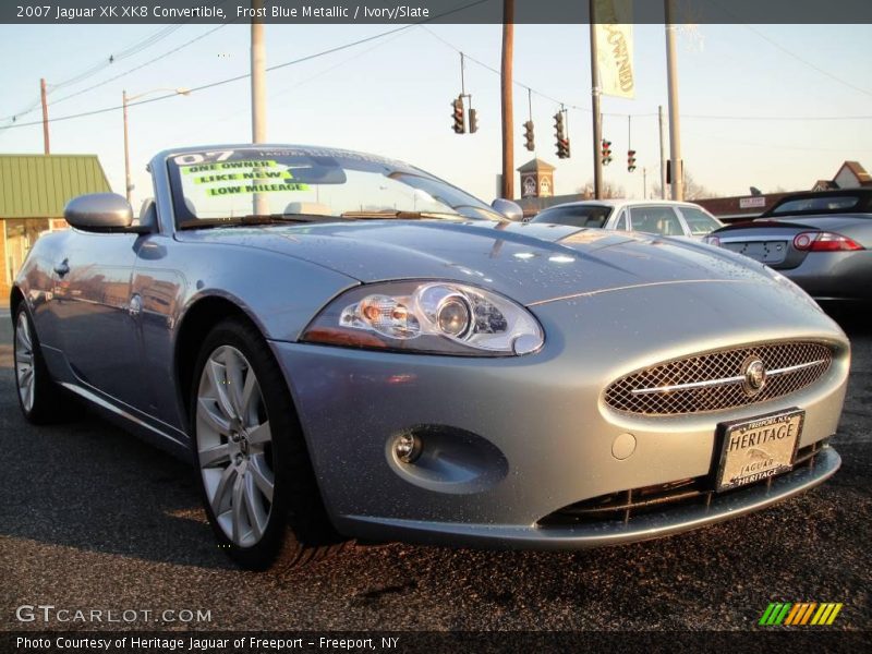 Frost Blue Metallic / Ivory/Slate 2007 Jaguar XK XK8 Convertible