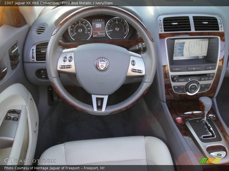 Frost Blue Metallic / Ivory/Slate 2007 Jaguar XK XK8 Convertible
