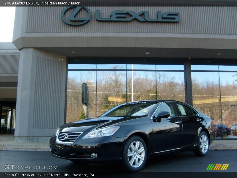 Obsidian Black / Black 2009 Lexus ES 350