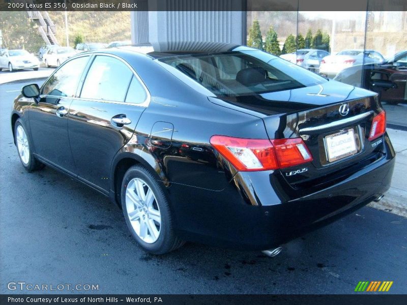 Obsidian Black / Black 2009 Lexus ES 350