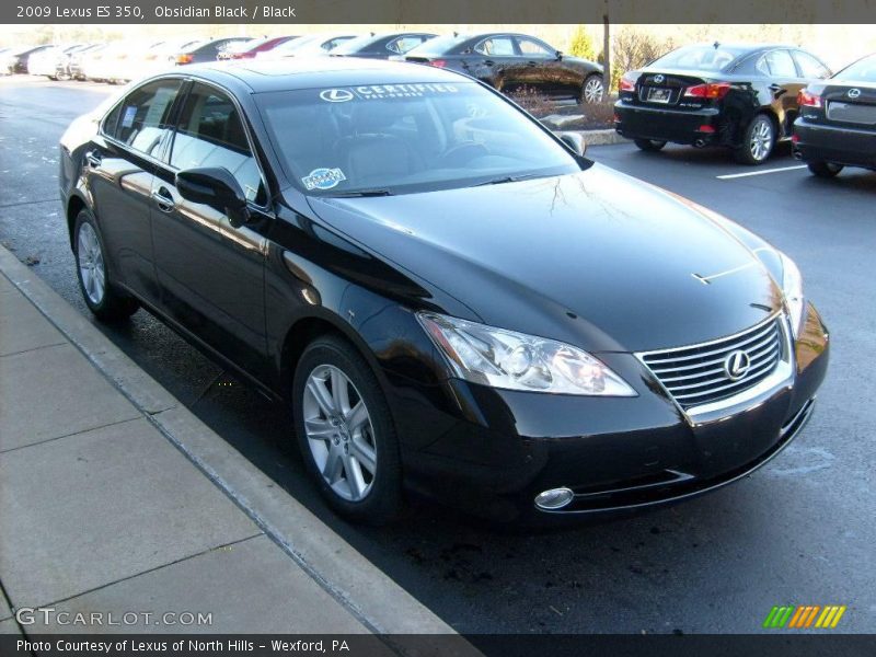 Obsidian Black / Black 2009 Lexus ES 350