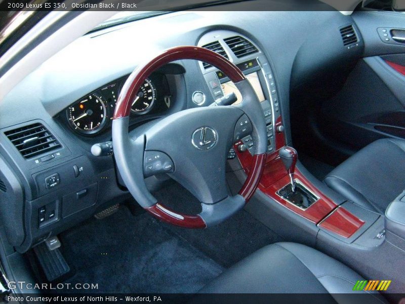 Obsidian Black / Black 2009 Lexus ES 350