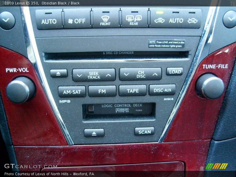 Obsidian Black / Black 2009 Lexus ES 350