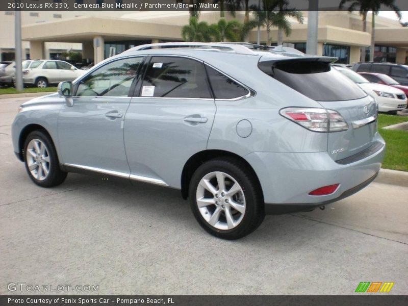 Cerulean Blue Metallic / Parchment/Brown Walnut 2010 Lexus RX 350