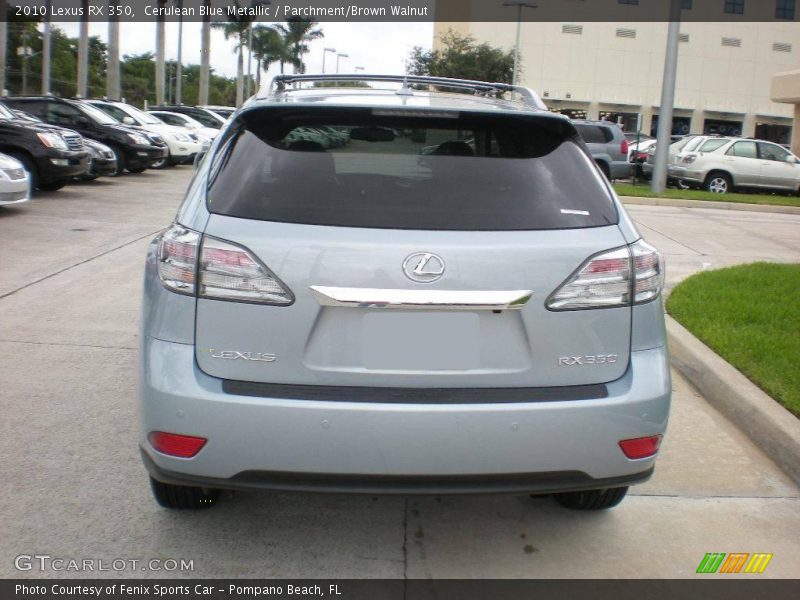 Cerulean Blue Metallic / Parchment/Brown Walnut 2010 Lexus RX 350