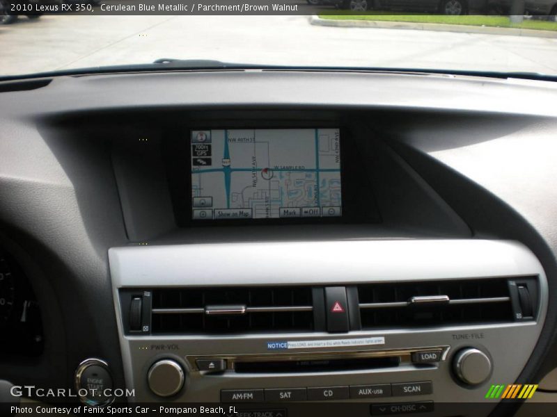 Cerulean Blue Metallic / Parchment/Brown Walnut 2010 Lexus RX 350