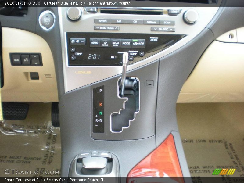 Cerulean Blue Metallic / Parchment/Brown Walnut 2010 Lexus RX 350