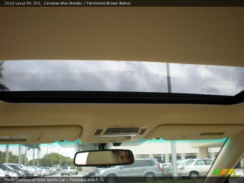 Cerulean Blue Metallic / Parchment/Brown Walnut 2010 Lexus RX 350