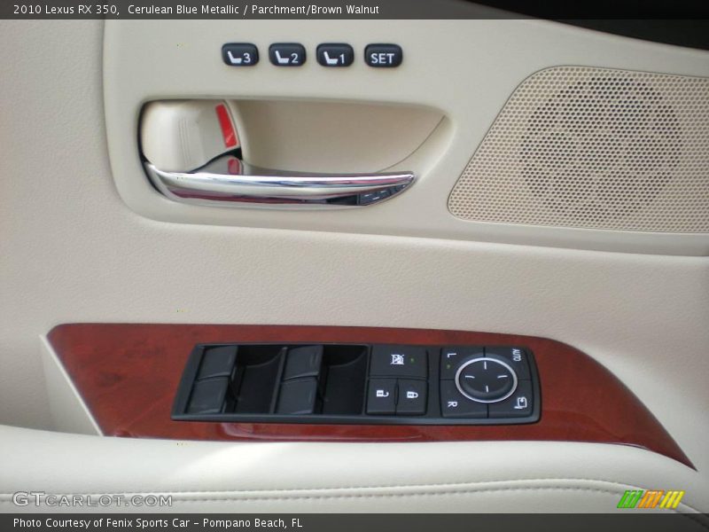 Cerulean Blue Metallic / Parchment/Brown Walnut 2010 Lexus RX 350