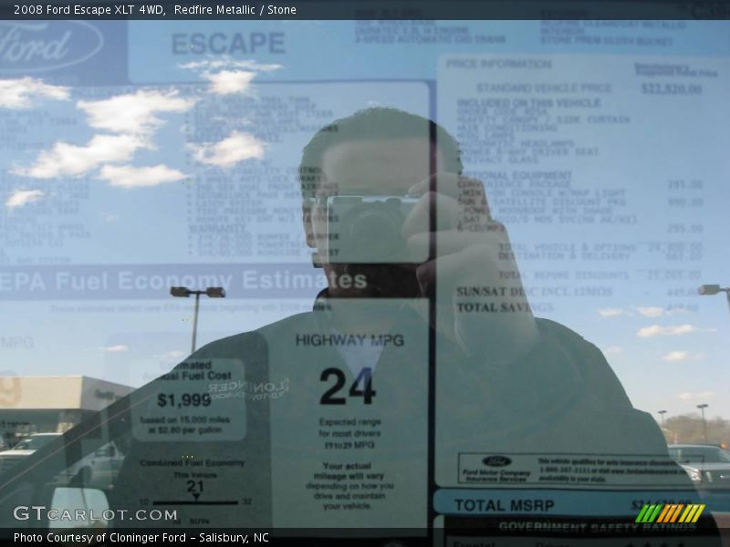 Redfire Metallic / Stone 2008 Ford Escape XLT 4WD