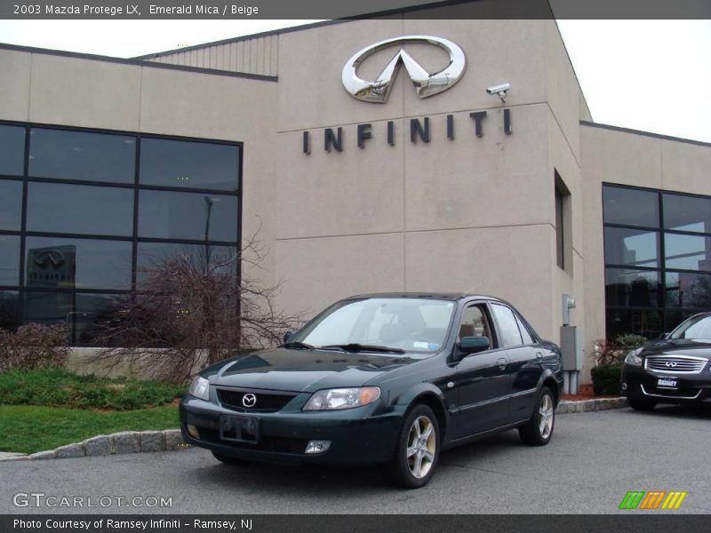 Emerald Mica / Beige 2003 Mazda Protege LX