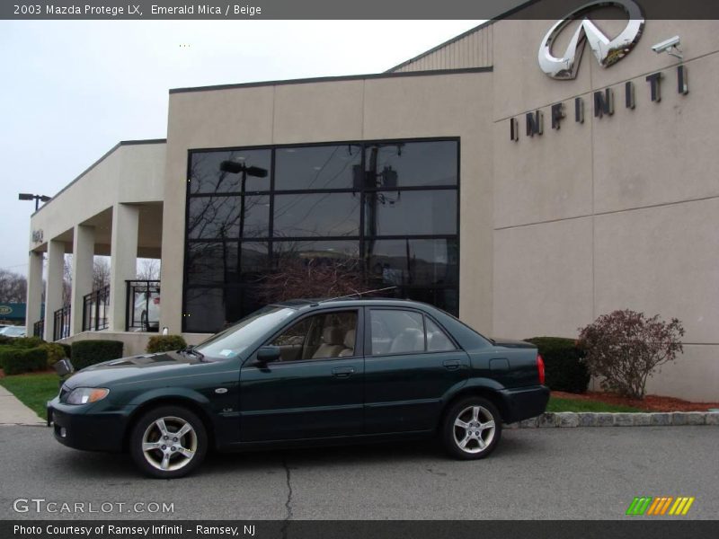 Emerald Mica / Beige 2003 Mazda Protege LX