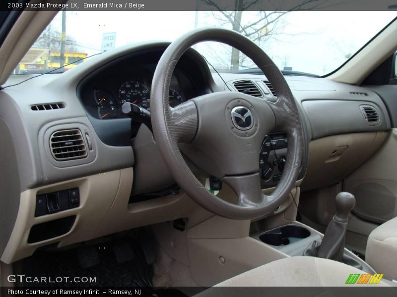 Emerald Mica / Beige 2003 Mazda Protege LX