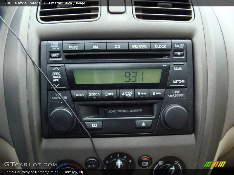 Emerald Mica / Beige 2003 Mazda Protege LX