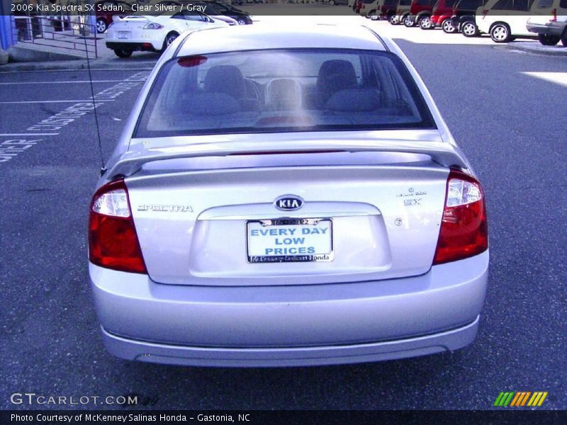 Clear Silver / Gray 2006 Kia Spectra SX Sedan