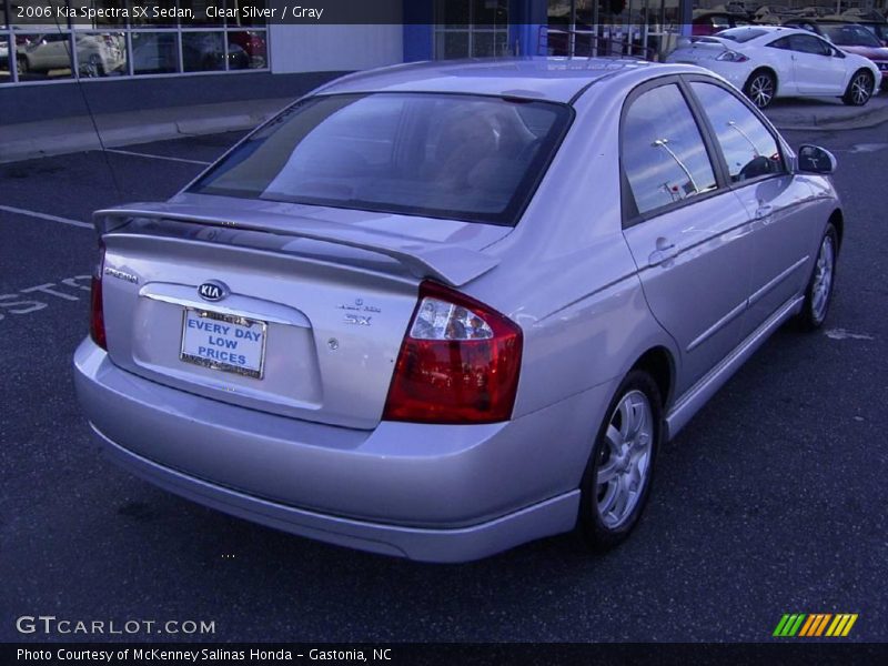 Clear Silver / Gray 2006 Kia Spectra SX Sedan